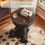 Modern Creative Bear-Shaped Plastic Nightstand Multi-Functional Bedside Table Easy Assembly for Living Room and Bedroom Storage 2