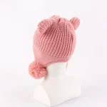 Baby Winter Hat with Earfalp Toddler Girls Boys Beanie Kids Warm Fleece Lined Knit Hat with 2 Cute Ears 4