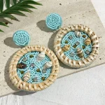 AENSOA Bohemian Starfish Lobster Conch Seed Bead Drop Earrings for Women Handmade Ocean Animal Earrings Summer Beach Jewelry 6