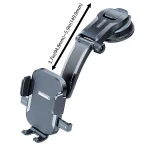 Multi-Scene Phone Mount with One-Click Lock Retractable Arm Strong Suction 360° Rotation for Car & Office 6