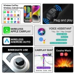 XUDA 2in1 Wireless CarPlay Adapter Android Auto AI Smart Box Car Intelligent Systems For VW Toyota Nissan Honda Ford Benz 2