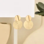 Aretes De Mujer Bohemia Trendy Geometric Metal Round Earrings For Women Fashion Wedding Jewelry 3
