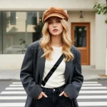 Newsboy Cap Beret Women Vintage Beret Painter Hat Winter Hats For Women Men Octagonal Caps Female Bone Solid Color Casual 5