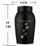 Black/Gold Stainless steel Urns Pets Dog Cat Birds Mouse Cremation Ashes Urn Keepsake Casket Columbarium Pets Memorials 4