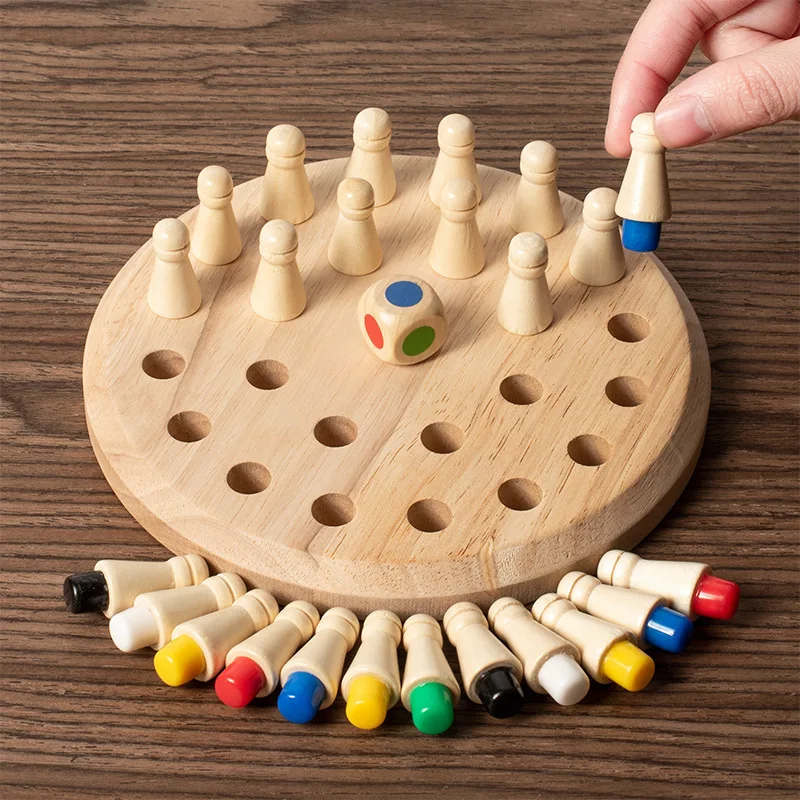 Wooden Memory Match Stick Chess Color Game Board Puzzles Montessori Educational Toy Cognitive Ability Learning Toys For Children Wooden Memory Match Stick Chess Color Game Board Puzzles Montessori Educational Toy Cognitive Ability Learning Toys For Children