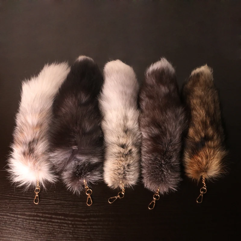 40Cm Fox Wolf Fur Tail Keychains For Women Men Faux Fur Pompom Pendant Keyring Bag Charm Car Key Chain Rings Handbag Accessories 40Cm Fox Wolf Fur Tail Keychains For Women Men Faux Fur Pompom Pendant Keyring Bag Charm Car Key Chain Rings Handbag Accessories