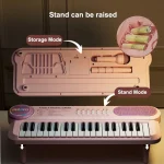 Kids Electric Piano 37 Baby Keyboard with Microphone Singing Songs Development Educational Toy Musical Instrument Games Children 5