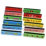 Children Wooden Harmonica Musical Instrument Toys Music Teaching Aids Puzzle Early Education Kindergarten Beginners TMZ 2