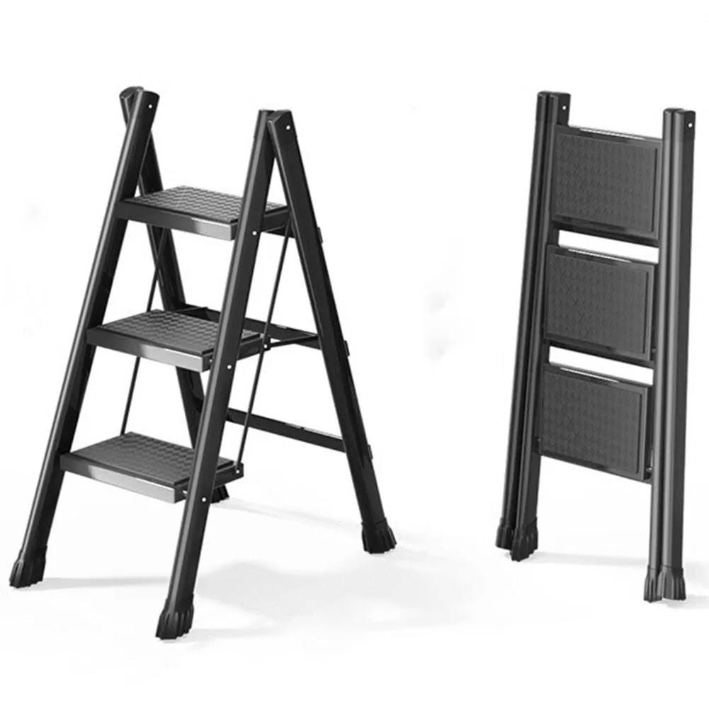 2/3/4 Step Foldable Anti-Slip Step Stool with Wide Pedal Lightweight Step Stool Sturdy Steel Ladder for Household Garage Storage 2/3/4 Step Foldable Anti-Slip Step Stool with Wide Pedal Lightweight Step Stool Sturdy Steel Ladder for Household Garage Storage