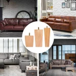 4Pcs 6/10/15cm Solid Wood Furniture Feets Sofa Cabinets Legs Square Bed Table Chair Replacement Feet Home Furniture Accessories 6