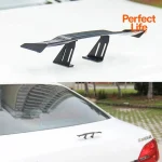 1Pcs Car Rear Spoiler Mini Wing Small Model Decoration Auto Parts GT Style Winglet Mini Carbon Fiber Look Tail Wing 6