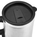 500ML 12V Car Electric Heating Cup USB Heating Cup Water Bottle Drink Mug Heater Traveling Cup with USB Heater Car Gadgets 5