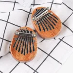 1Pcs Wood Mini Thumb Piano Musical Toys 8 Tones Portable Beginner Finger Piano 5