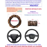 Leopard print simulation winter plush without inner ring car without inner ring steering wheel cover steam interior supplies 5