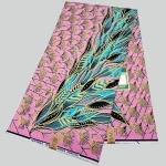 100% cotton wax printed fabric, printing with golden pearl powder, DIY making and sewing clothes, dress, shoes and bag