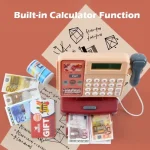 Scanning Cash Register Bills Coins Children's Food Simulation Supermarket Play House Game With Sound Lights Kids Toys Xmas Gifts 4