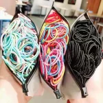 100Pcs/Set Girls Elastic Hair Bands Girls Hair Accessories 2.5cm Colorful Rubber Band Children Ponytail Holder Kids Hair Ties 3