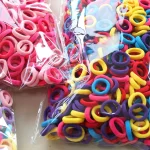100/300/500Pcs Hair Bands for Children Colorful Nylon Scrunchie Hair Ties Rubber Band Kids Elastic Leagues Girl Hair Accessories 3