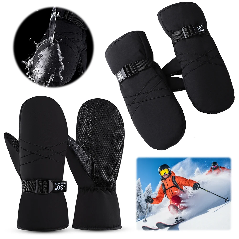Ski Mittens Waterproof Snow Gloves Windproof Cycling Gloves Snowboard Gloves Cold Weather Gloves for Men & Women Ski Mittens Waterproof Snow Gloves Windproof Cycling Gloves Snowboard Gloves Cold Weather Gloves for Men & Women