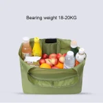 BIG Eco-Friendly Folding Shopping Bag Reusable Portable Shoulder Handbag for Travel Grocery simple solid color grocery bag 6