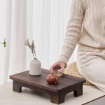 Wood Low Tea Table Coffee Table Tatami Table For Balcony Living Room Sitting On The Floor Compact Window Sill Table 3