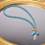 ZAKOL Bohemian Sea-Inspired Ceramic Fish & Starfish Pendant Necklace Dopamine Rainbow Color Beads Necklaces Beach Jewelry 5