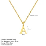A-Z Initial Necklace 18K Gold Plated Necklace Cute Letter Stainless Steel Necklace for Women 5