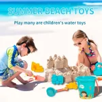 Children Sand Toys 18PCS Summer Beach Game Sand Bucket Shovel Silicone Sandbox Outdoor Water Fun Beach Toys kid gifts 3