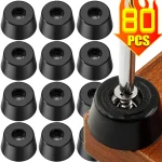 8/80Pcs Rubber Pads Floor Protectors Non-slip Cutting Board Furniture Bumper Gasket Table Chair Leg Cover Furniture Hardware Mat