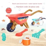 Children Beach Sand Play Tool Set Sand Bucket Sieve Funnel Sand Shovel Sand Wagon Watering Can Summer Outdoor Toys for Kids 5