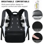 Man Backpack Men Travel Bag Outdoor Camera Lens Bag Black Ergonomics Laptop Bag Large Capacity Mountaineering Waterproof Handbag 5
