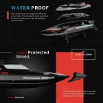 WLtoys WL916 RC Boat 2.4Ghz 55KM/H Brushless High Speed Racing Ship Remote Control Speedboat Toys For Adults with 2 Batteries 5