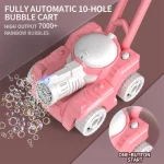 Kids Toys Tank Trolley Bubble Gun Machine Automatically Electric Soap Bubbles Car Outdoor Games Children Toys for Girls Gift 4
