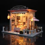 DIY Miniature Dollhouse Kit 3D Puzzle Furniture Assembly Model Doll House Educational Wooden Toys For Children Gifts 5