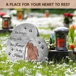 Memorial Stone for Dogs, Sympathy Gift Outdoor Grave Marker Garden Statue Pet Tombstone Comfort 6