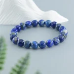 Real 5A Natural Lapis Lazuli Stone Beads Bracelet Homme Elastic High Quality Energy Healing Jewelry for Women Gift for Boyfriend 3