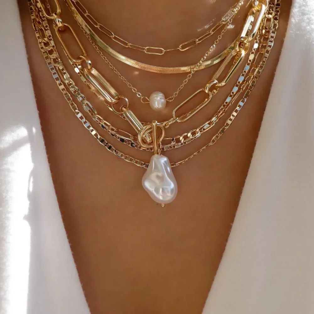 Vintage New Gold Color Multiple Styles Necklace For Women Boho Trendy Multi-Layer Crystal Pendant Necklaces Set Jewelry Gifts Vintage New Gold Color Multiple Styles Necklace For Women Boho Trendy Multi-Layer Crystal Pendant Necklaces Set Jewelry Gifts