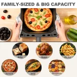 7.9QT Air Fryer with Window, 12-In-1 Large Air Fryer for Family, 1800W, Black 4