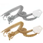 10pcs 50cm 2mm Gold Color Stainless Steel Link Chains Necklaces Fashion Jewelry Cuban Chains Wholesale Chain DIY Crafts Supplies 3