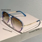 KAMMPT Vintage Pilot Sunglasses Men 2025 New Fashion Multi-color Gradient Shades Women Trendy Casual Outdoor Decor Sun Glasses 6
