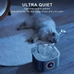 1pc 108.2oz Stainless Steel Quiet Cat Dog Water Fountain USB-Powered 4