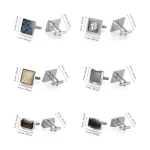 Man Shirt Cufflinks Copper Cufflinks For Mens Luxury Wedding Guests Gifts Round Square Fashion Jewelry Men Cuffs Links Tie Clip 4