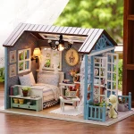 DIY Miniature Dollhouse Kit Assemble Puzzle 3D Wooden House Room Craft With Furniture LED Lights Children's Birthday Gift Toys
