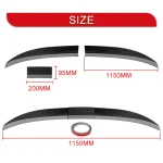 3Pcs Universal Adjustable Trunk Tail Rear Wing Spoiler For BMW For Tesla For Audi Toyota Honda KIA Hyundai Car Accessories 3