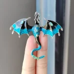 2024 Europe and the United States Explosive Enameled Dragon Brooch Manufacturers Custom Diamond-encrusted Animal Pins Cross-bord 4
