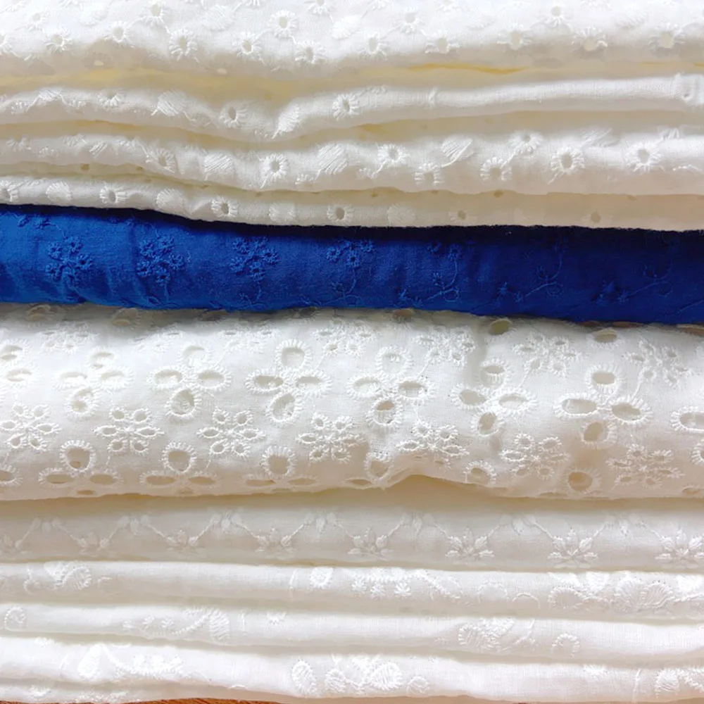 Embroidery Lace 100% Cotton Fabric Water Soluble Hollow Flower Sewing For Girl Dress Garment DIY Curtain Scarf Material Embroidery Lace 100% Cotton Fabric Water Soluble Hollow Flower Sewing For Girl Dress Garment DIY Curtain Scarf Material