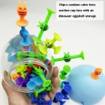 38pcs Bees Suction Cup Toys With Dinosaur Eggshell Storage, Bath Window Travel Toys,Parent-child Interactive Game,Gift for Kids 3
