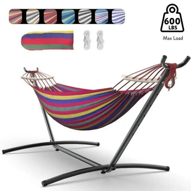 Gyroor Hammock with Adjustable Stand- Stylish Hammock Bed w/Storage Bag, 600lb Capacity Gyroor Hammock with Adjustable Stand- Stylish Hammock Bed w/Storage Bag, 600lb Capacity