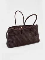 2025 new niche commuting woven hand-held shoulder bag, fashionable and versatile, super large capacity tote bag 3