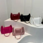 Retro Solid Color PU Leather Shoulder Underarm Bag Women's Fashion Handbags Casual Hobos Purses and Handbag Ladies Hand Bags 3